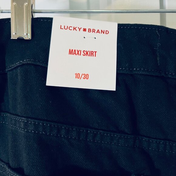 Lucky Brand Denim Maxi Skirt in Black (Size 10/30) New with Tag - Picture 9 of 10